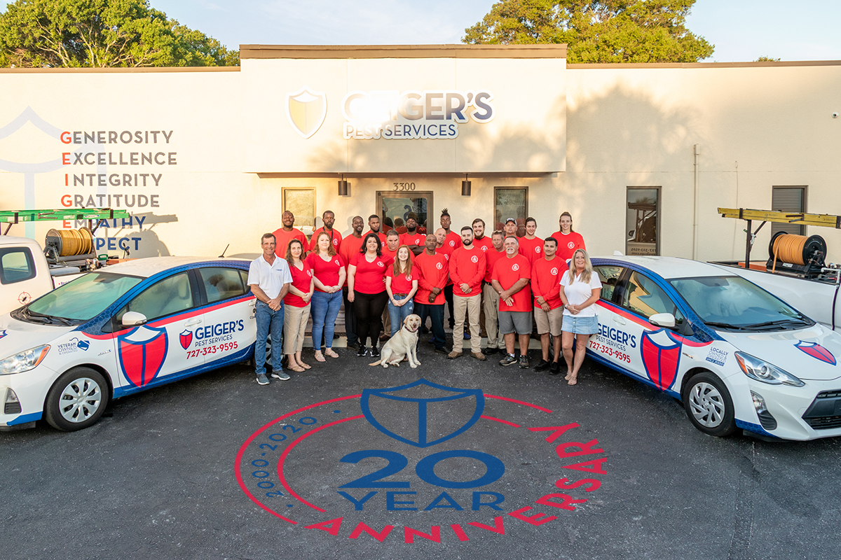 Geiger's Pest Services 20 Year Anniversary Team Photo